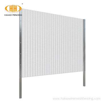 Steel horizontal prison fence, anti theft clearvu fencing